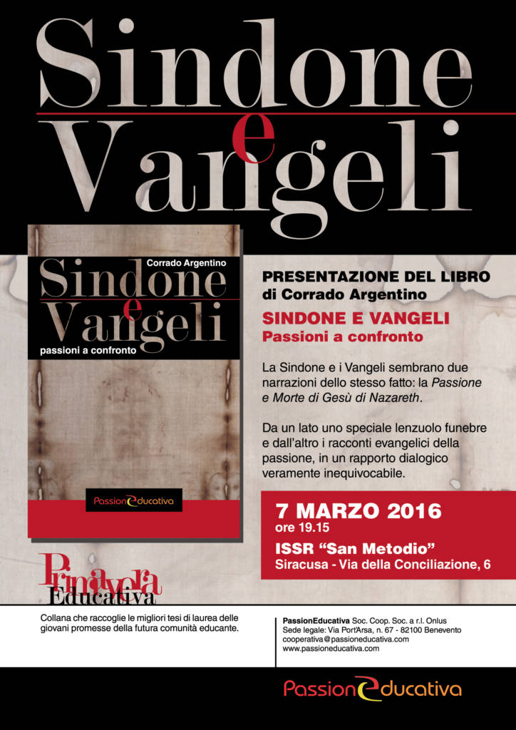 Presentazione del libro di Corrado Argentino, Sindone e Vangeli