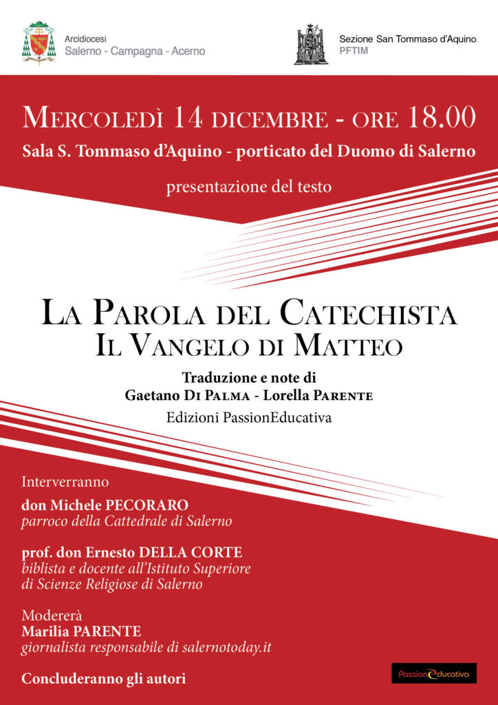 Presentazione del testo, La parola del catechista il Vangelo di Matteo
